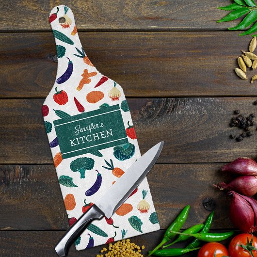 Glasgroenten - aangepaste keuken snijplank