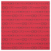 Glashut, zwart en rood stof (Swatch)