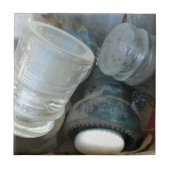  glasisolatoren en een deurknop tegeltje (Voorkant)