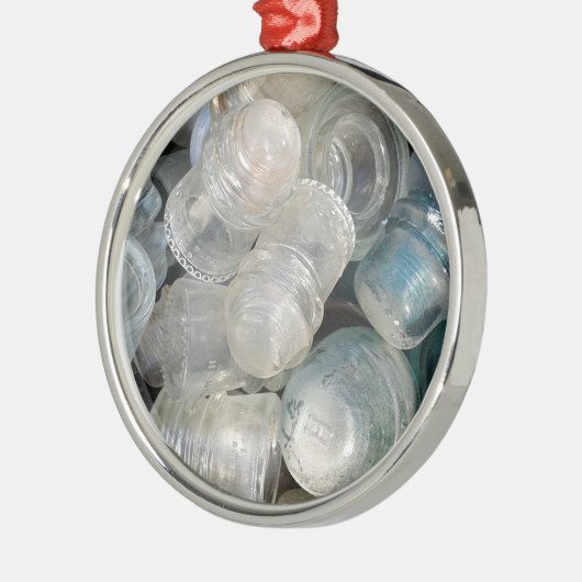  glasisolatoren metalen ornament (Links)