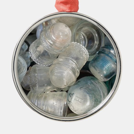  glasisolatoren metalen ornament (Voorkant)