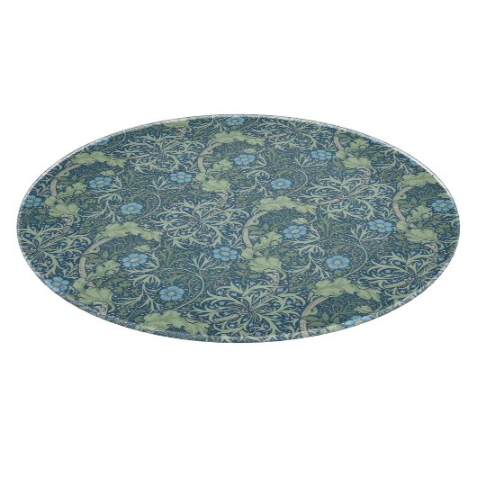 GLASKOPKORTING : WILLIAM MORRIS : SEAWEED SNIJPLANK (Hoek)