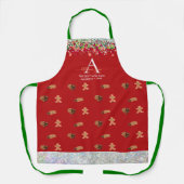 Glaskruid met reservegingerbrood, aangepast Monogr Schort (Voorkant)