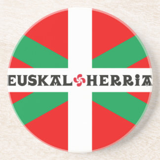 Glasmafdrukken Drapeau Basque "Ikkurina" Zandsteen Onderzetter