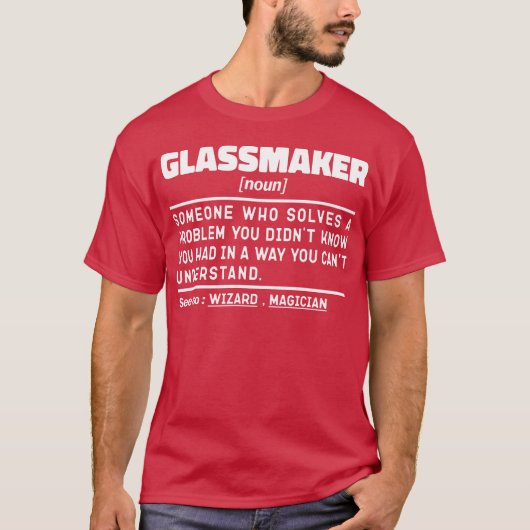 Glasmaker Zelfstandig naamwoord Handgemaakt Specia T-shirt (Voorkant)