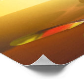 Glasmand met poster van vruchten en van klaver (Hoek)