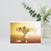 Glasmand met vruchten en vlinder briefkaart (Staand voorkant)