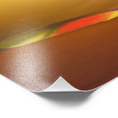 Glasmand met vruchten en vlinder foto afdruk (Hoek)