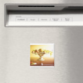 Glasmand met vruchten en vlinder magneet (Insitu (Vaatwasser))