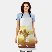 Glasmand met vruchten en vlinder schort (Gedragen)