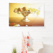 Glasmand met vruchten en vlinder spandoek (Insitu)