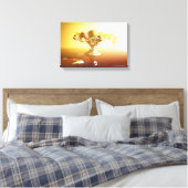 Glasmandje met vruchten en legdoek canvas afdruk (Insitu (Slaapkamer))