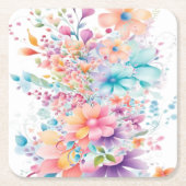 Glasmatrassen van hoogglanzend papier kartonnen onderzetters (Voorkant)