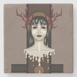 Glasmatrassen van steen stenen onderzetter