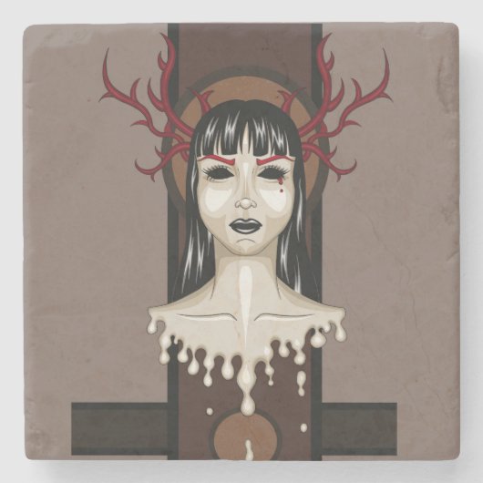 Glasmatrassen van steen stenen onderzetter (Voorkant)