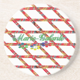 Glasonders van zandsteen onderzetter