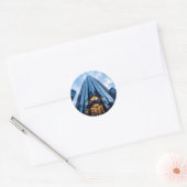Glasopgang – Moderne Glasarchitectuur Ronde Sticker (Envelop)