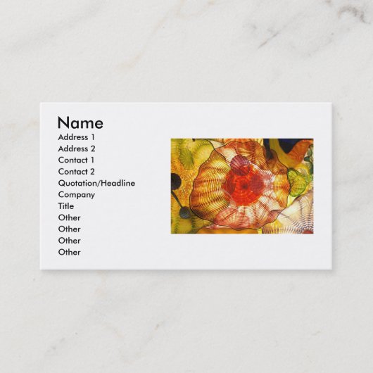 Glass Art Visitekaartje (Voorkant)