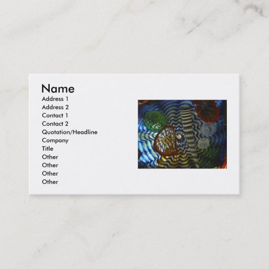 Glass Art Visitekaartje (Voorkant)