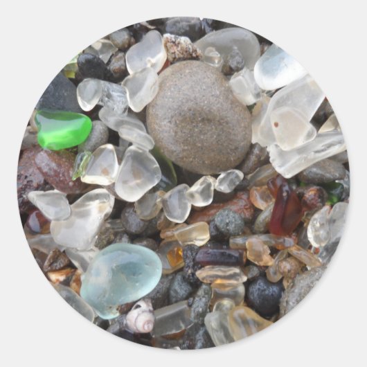 Glass Beach - Fort Bragg, CA Ronde Sticker (Voorkant)