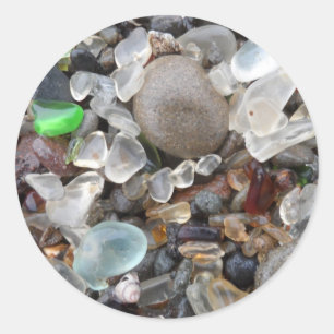 Glass Beach - Fort Bragg, CA Ronde Sticker