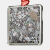 Glass Beach Fort Bragg California Xmas Ornament (Links)