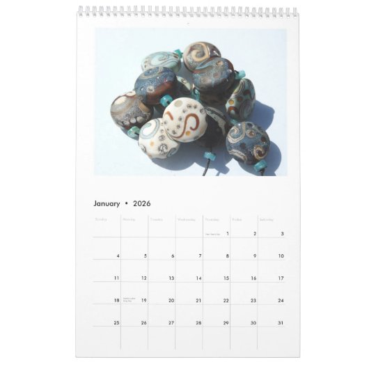 Glass Bead Art van Melissa Vess Kalender (Jan 2026)