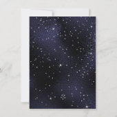 Glass Blue Navy Silver Stars Bridal Bachelorette Kaart (Achterkant)