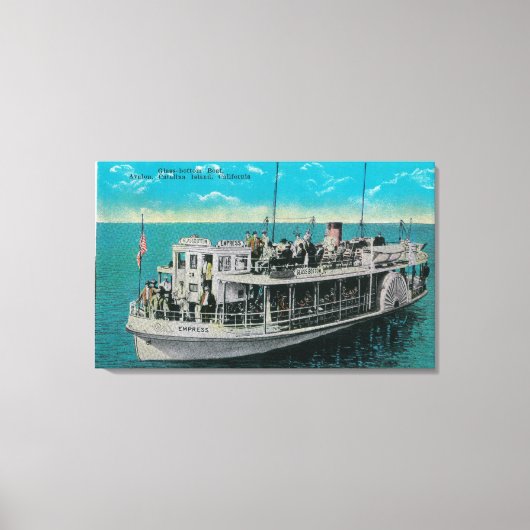Glass Bottom Boat in Avalon, Catalina Canvas Afdruk (Voorkant)