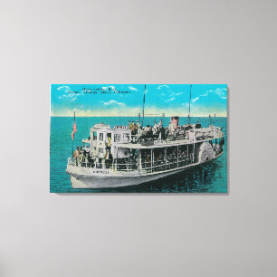 Glass Bottom Boat in Avalon, Catalina Canvas Afdruk