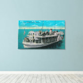 Glass Bottom Boat in Avalon, Catalina Canvas Afdruk (Insitu (Houten vloer))