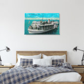 Glass Bottom Boat in Avalon, Catalina Canvas Afdruk (Insitu (Slaapkamer))