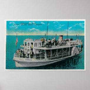 Glass Bottom Boat in Avalon, Catalina Poster