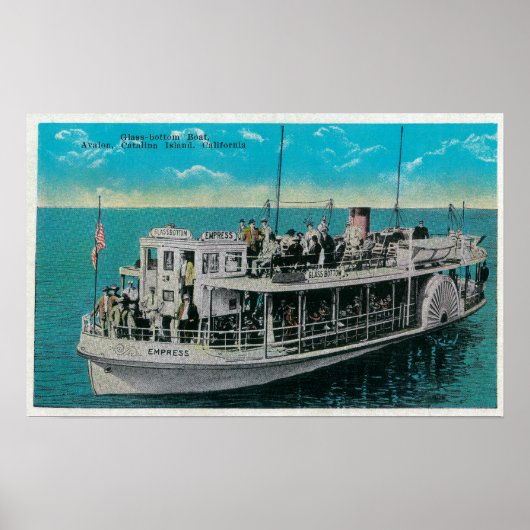 Glass Bottom Boat in Avalon, Catalina Poster (Voorkant)