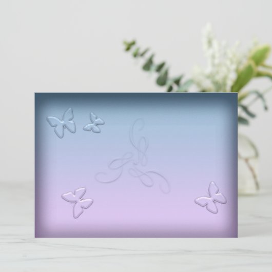 Glass Butterflies Kaart (Staand voorkant)