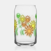 Glass Can - 3D Neon Flowers Blikvorm Glas (Achterkant)