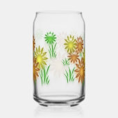 Glass Can - 3D Neon Flowers Blikvorm Glas (Rechts)