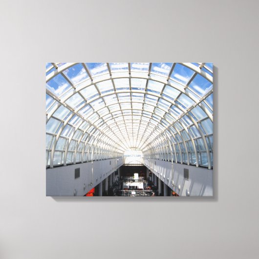 Glass Ceiling Blue Sky Skylight Canvas Afdruk (Voorkant)