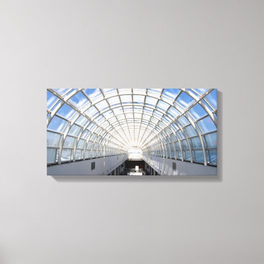 Glass Ceiling Blue Sky Skylight Canvas Afdruk (Voorkant)