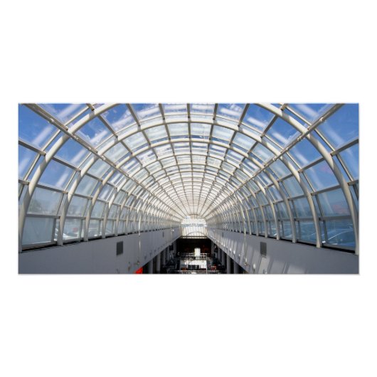Glass Ceiling Blue Sky Skylight Perfect Poster (Voorkant)