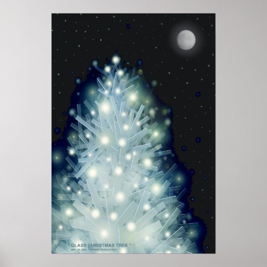 " GLASS CHRISTMAS TREE " door Robert Singletary Poster (Voorkant)