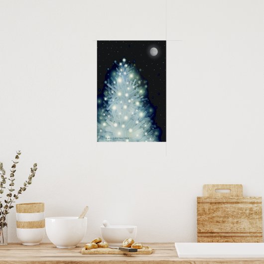 " GLASS CHRISTMAS TREE " door Robert Singletary Poster (Keuken)