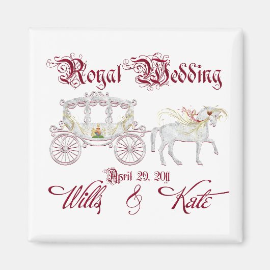Glass Coach herdenkt het koninklijk huwelijk Magneet (Voorkant)