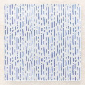 Glass Coaster - Blue Pattern Glazen Onderzetter (Voorkant)