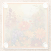 Glass COASTER - Golden Shades of Orange & Yellow Glazen Onderzetter (Achterkant)