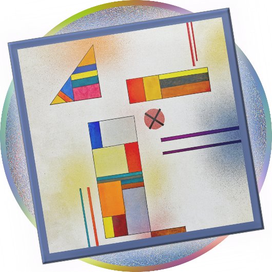 Glass COASTER - "Hartweich, No. 390" - Kandinsky Glazen Onderzetter