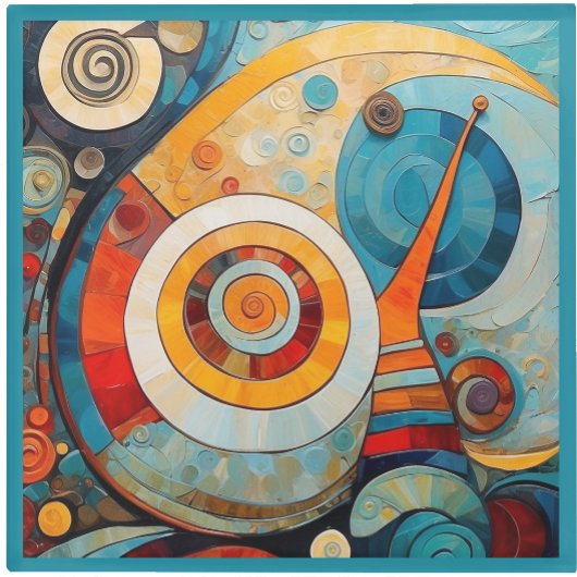 Glass COASTER - Swirls, Twirls, and Circles Glazen Onderzetter