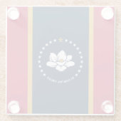 Glass coaster with flag of Mississippi State, USA Glazen Onderzetter (Achterkant)