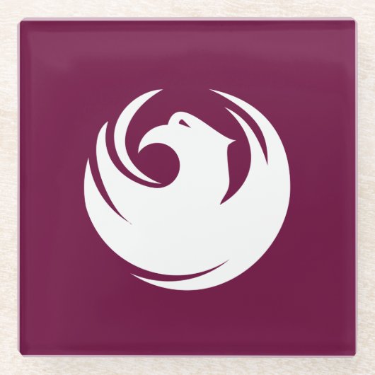 Glass coaster with flag of Phoenix, Arizona Glazen Onderzetter (Voorkant)