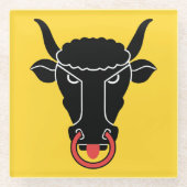 Glass coaster with flag of Uri Canton, Switzerland Glazen Onderzetter (Voorkant)